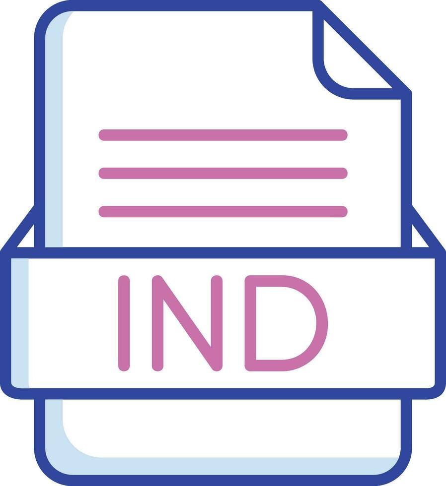 IND File Format Vector Icon