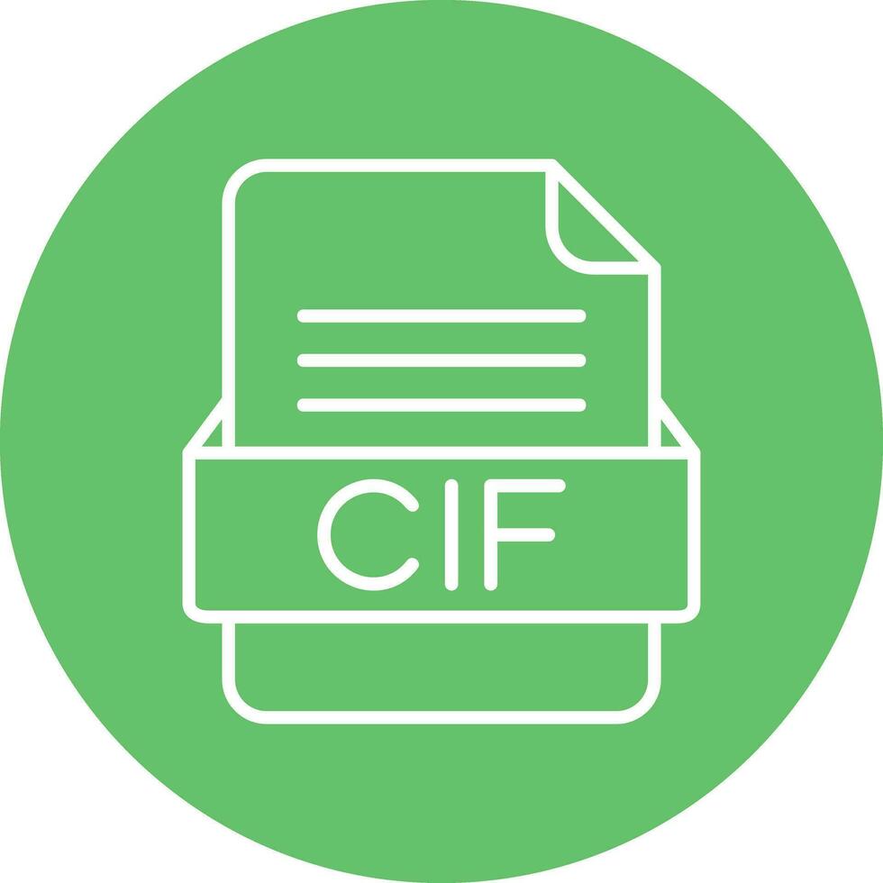 cif archivo formato vector icono