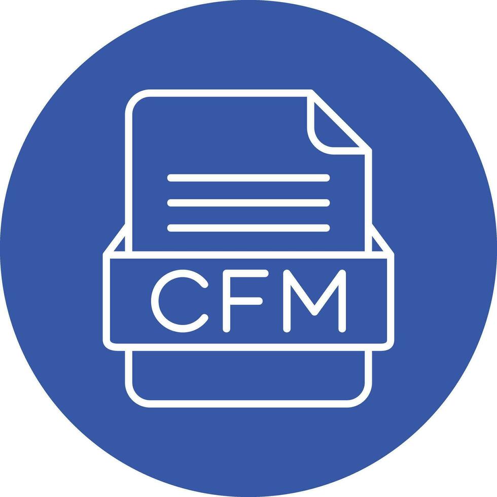 cfm archivo formato vector icono