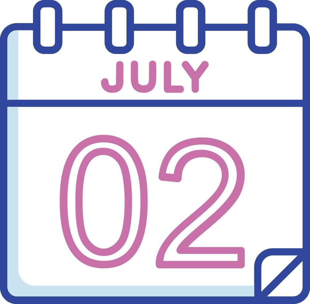 2 July Vector Icon