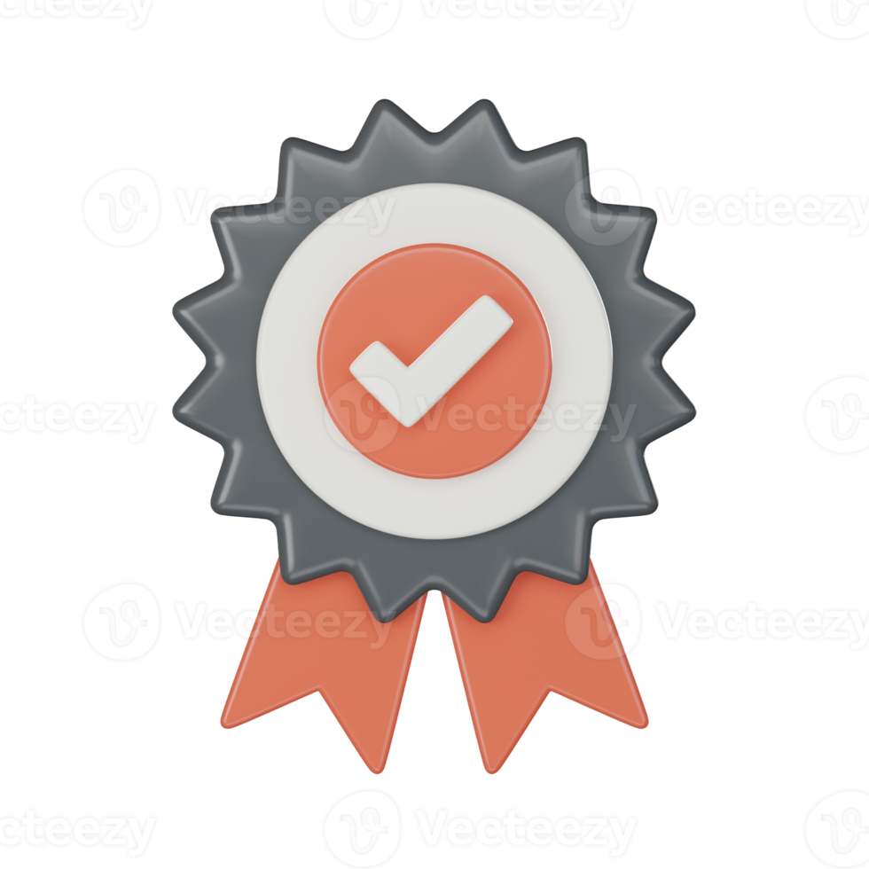 Quality Badge icon 3d render illustration. png