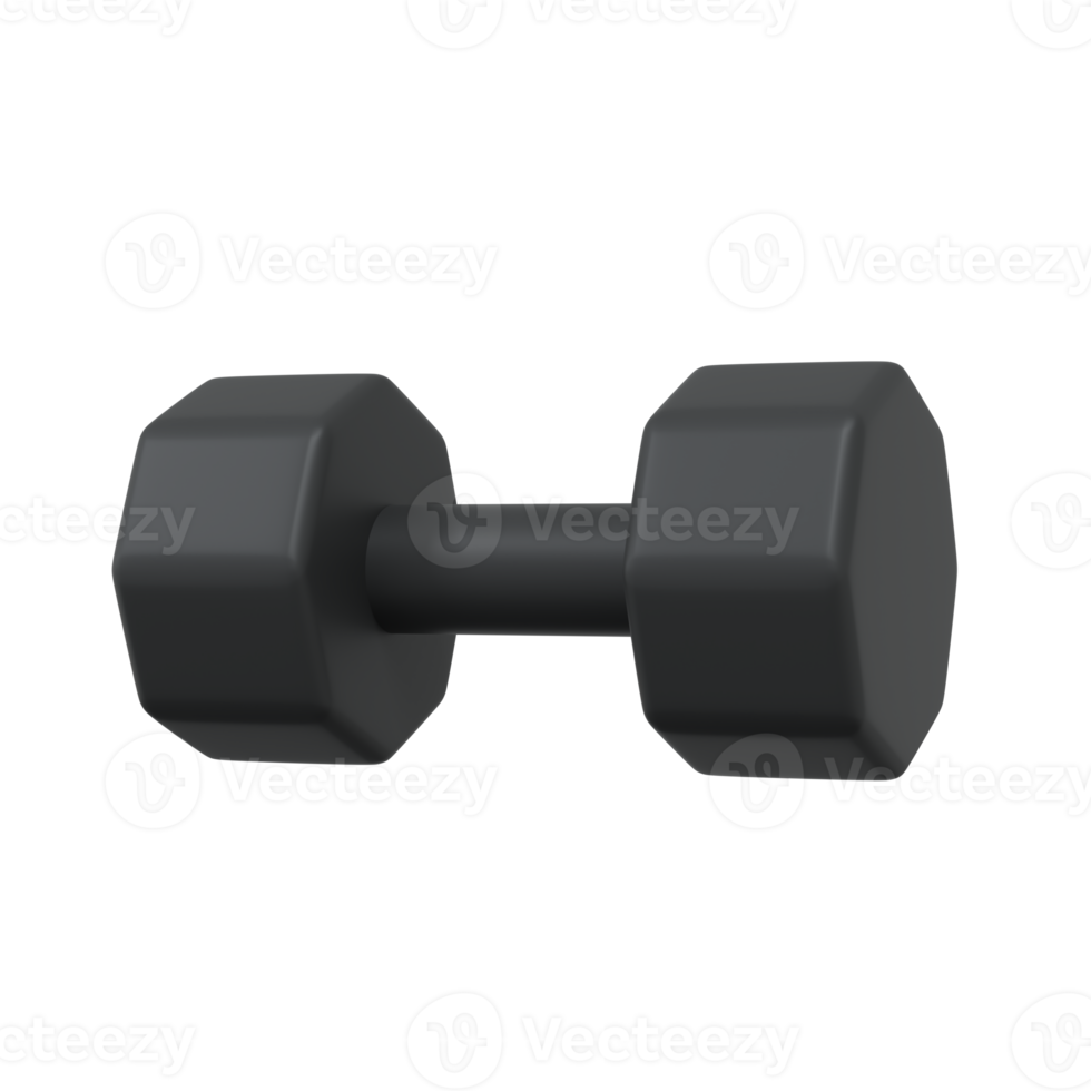 realistic dumbbell Icon. 3d render illustration. png