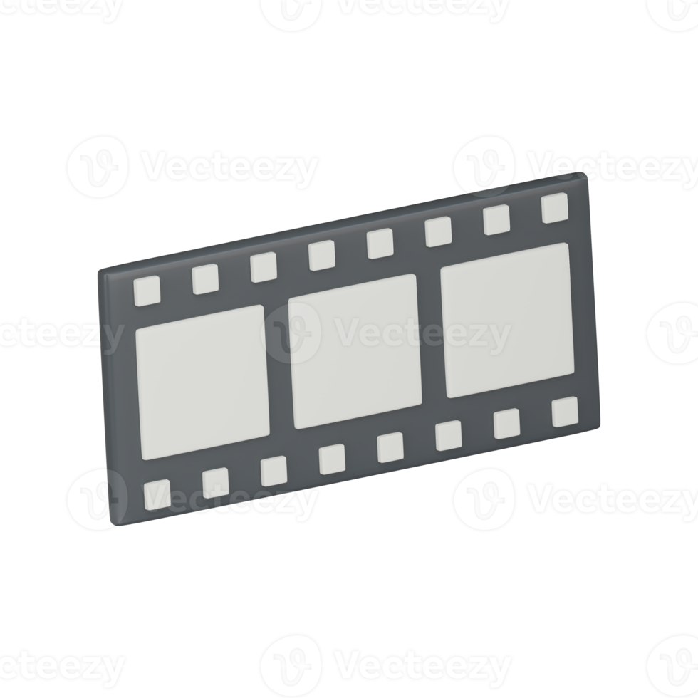 Film Strip icon 3d render illustration. png