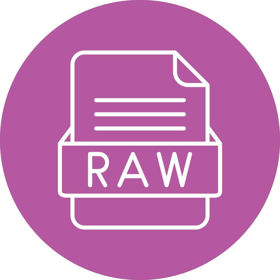 RAW File Format Vector Icon