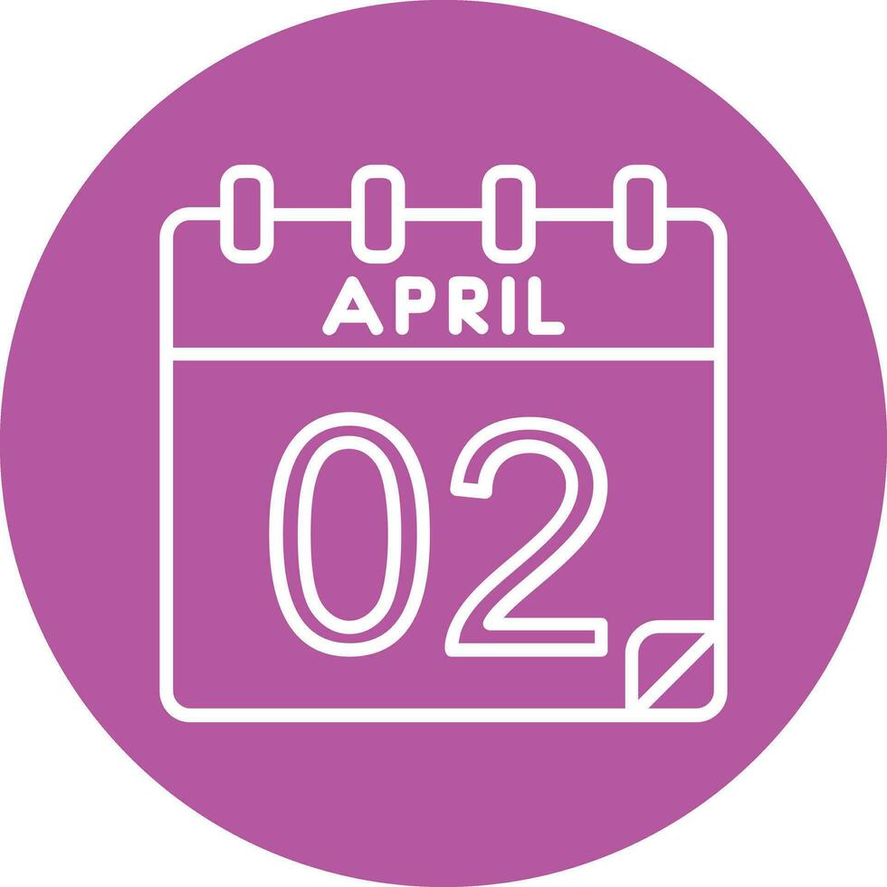 2 April Vector Icon