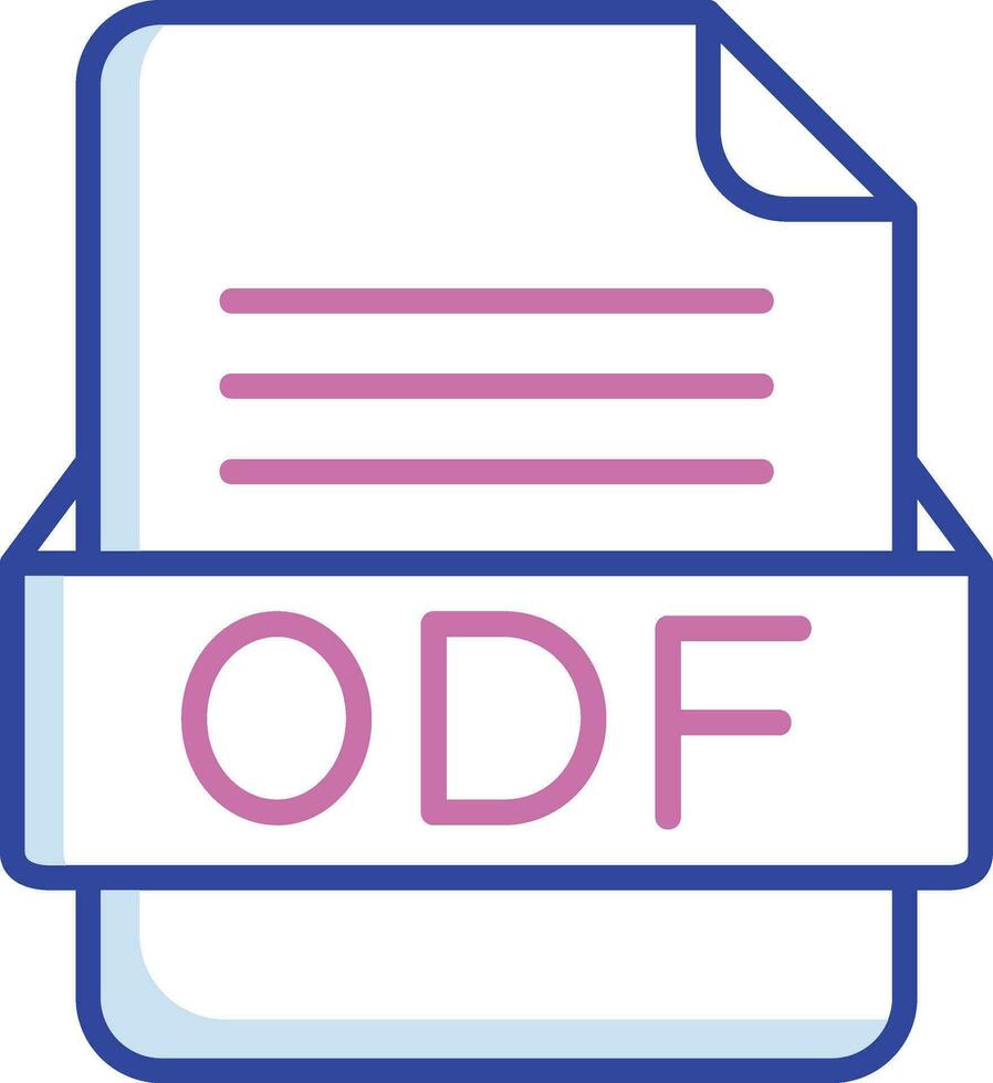 odf archivo formato vector icono