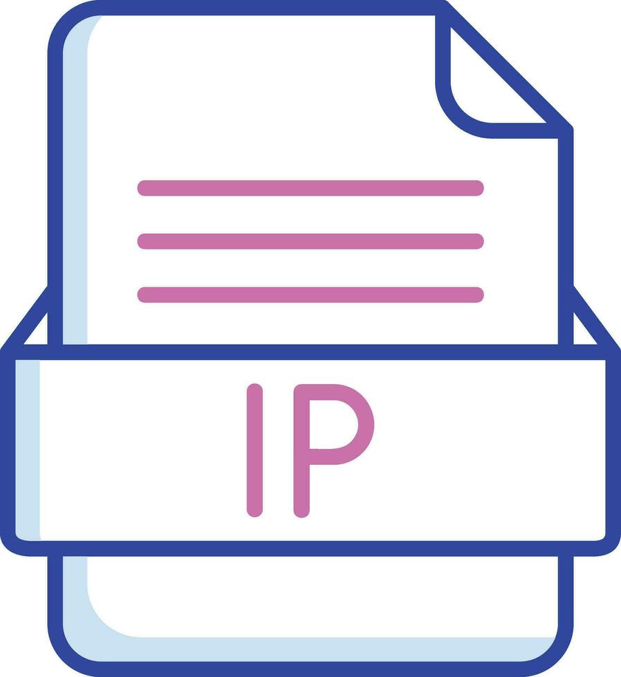 IP File Format Vector Icon