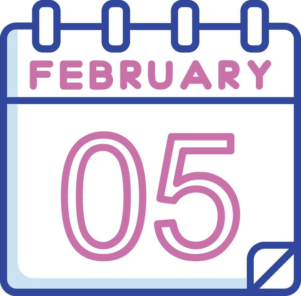 5 February Vector Icon