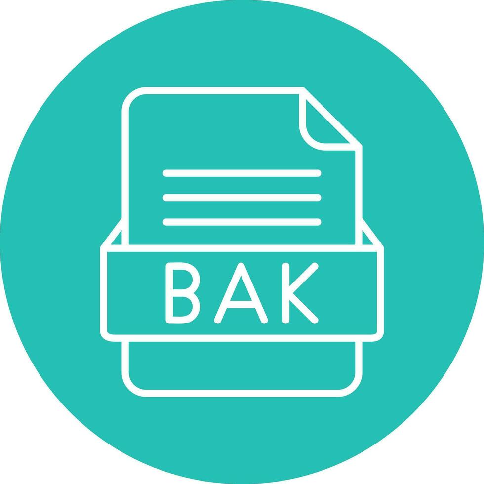 BAK File Format Vector Icon
