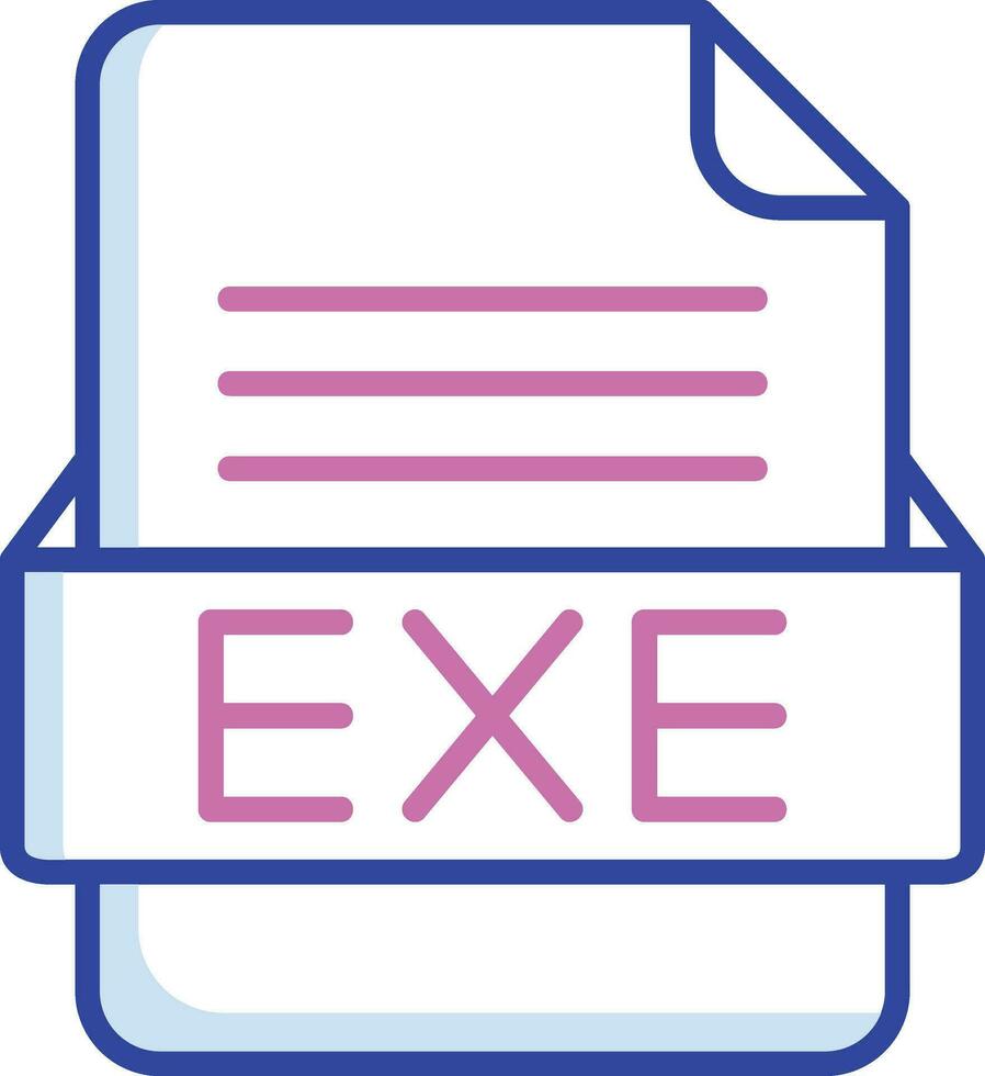 EXE File Format Vector Icon