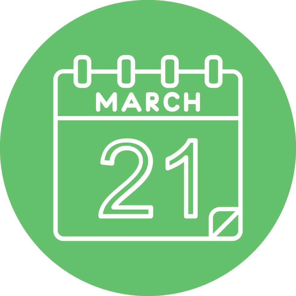 21 March Vector Icon