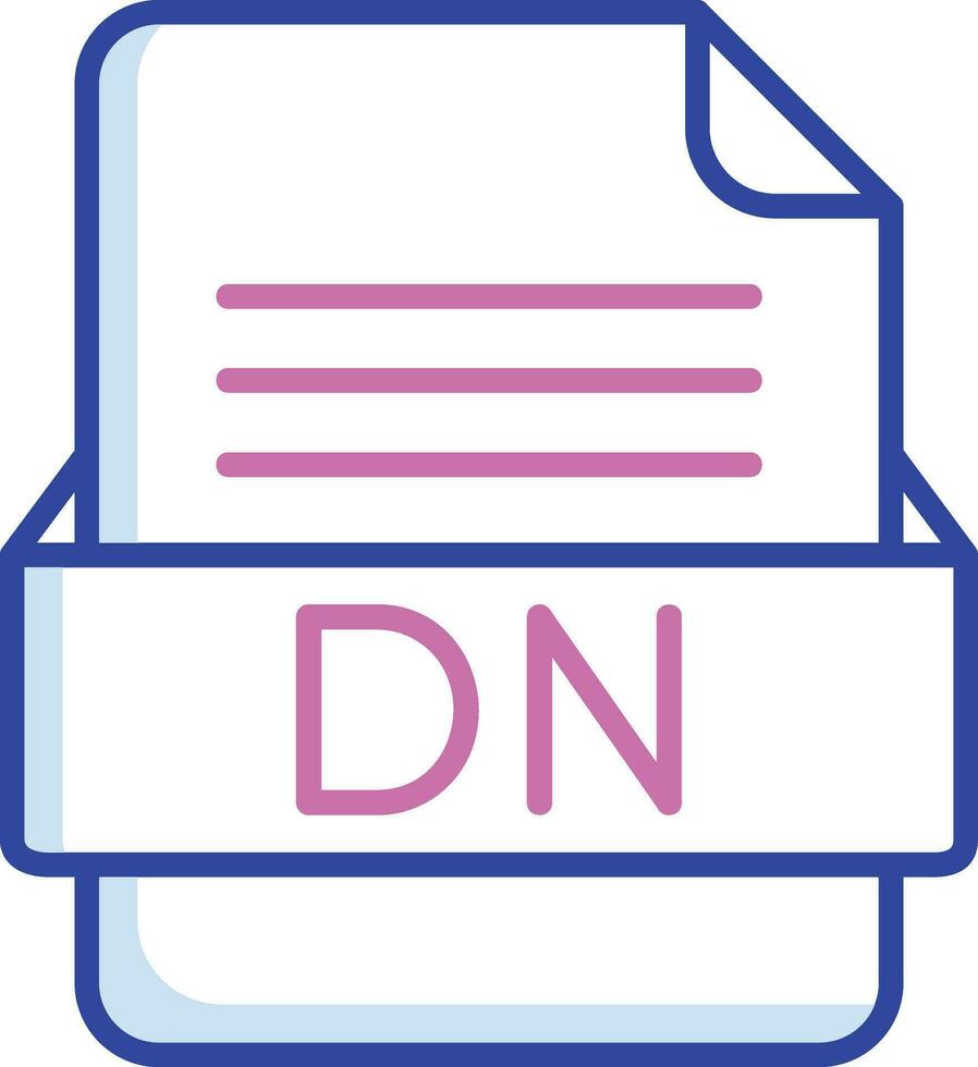 DN File Format Vector Icon