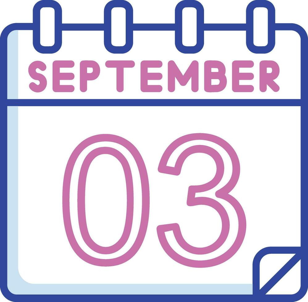 3 September Vector Icon