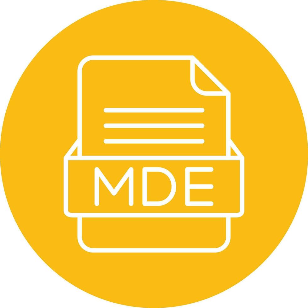 MDE File Format Vector Icon