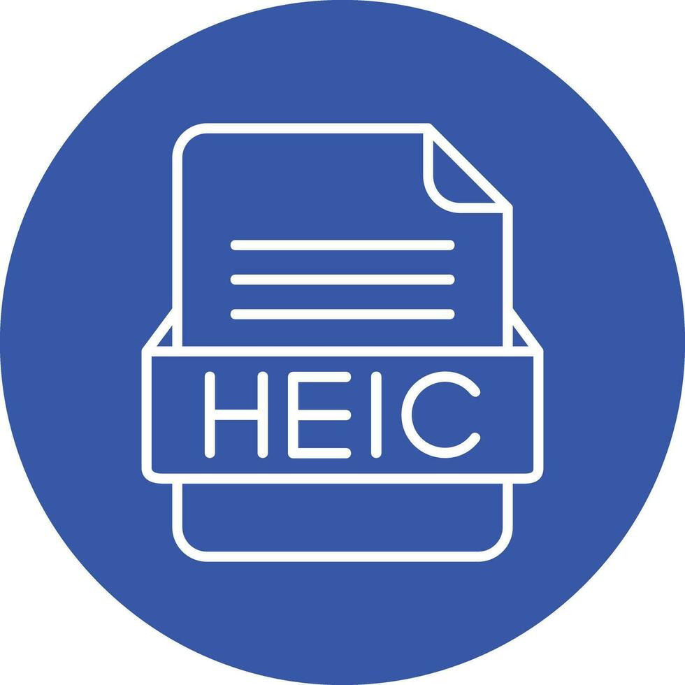 HEIC File Format Vector Icon