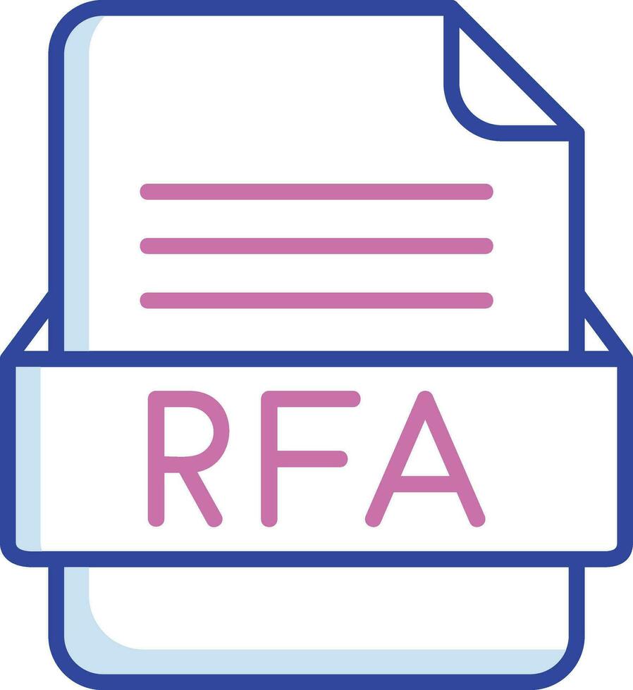 rfa archivo formato vector icono