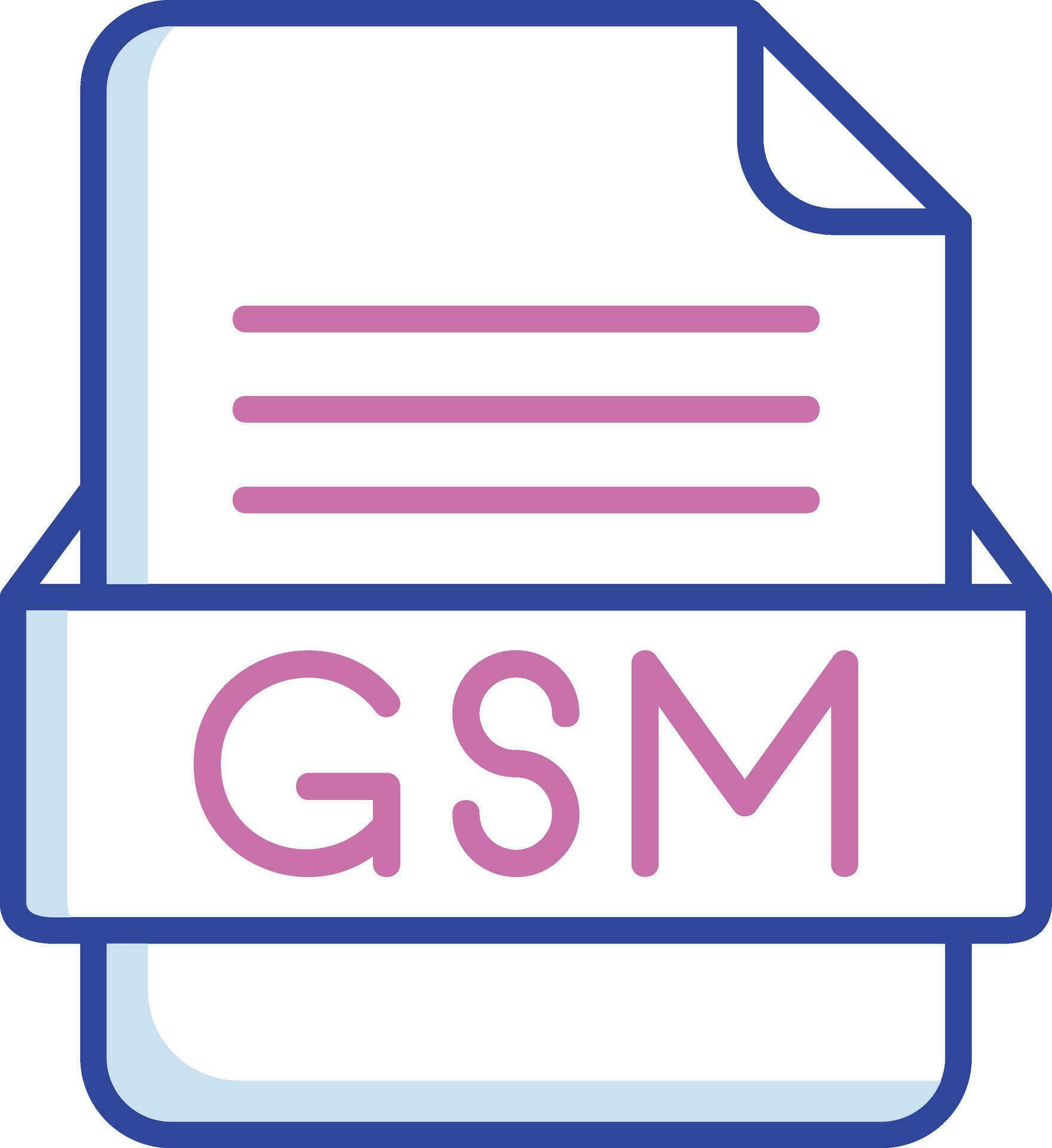 GSM File Format Vector Icon 29700445 Vector Art at Vecteezy