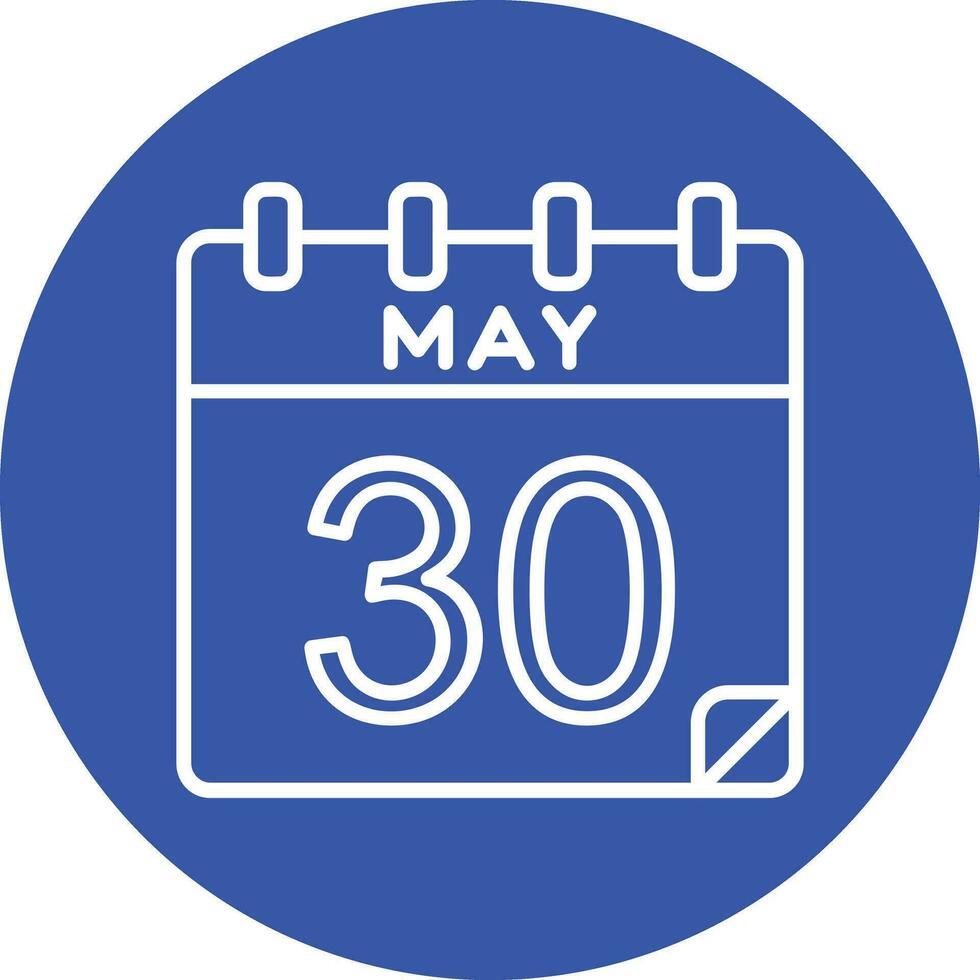 30 mayo vector icono