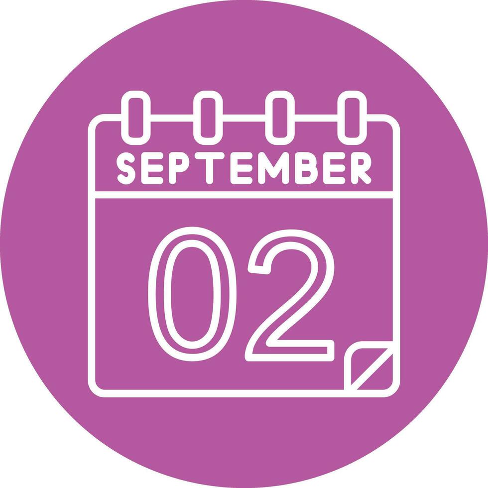 2 September Vector Icon