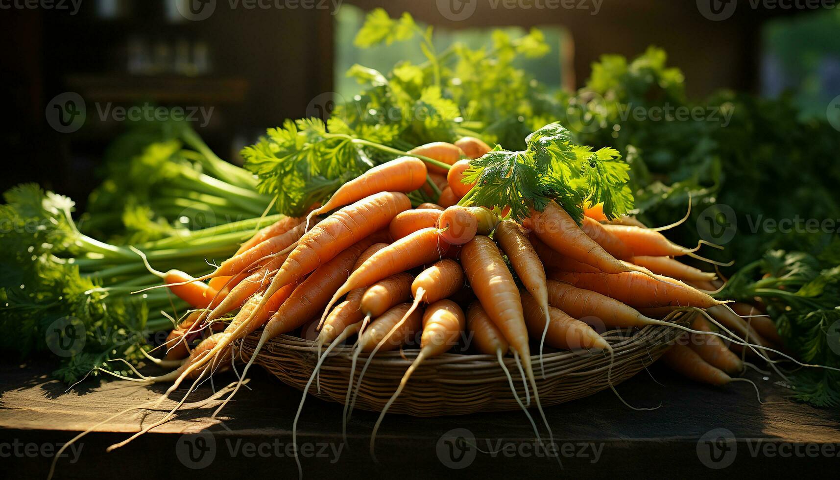 Fresh, organic vegetables healthy eating, nature colorful bounty generated by AI photo