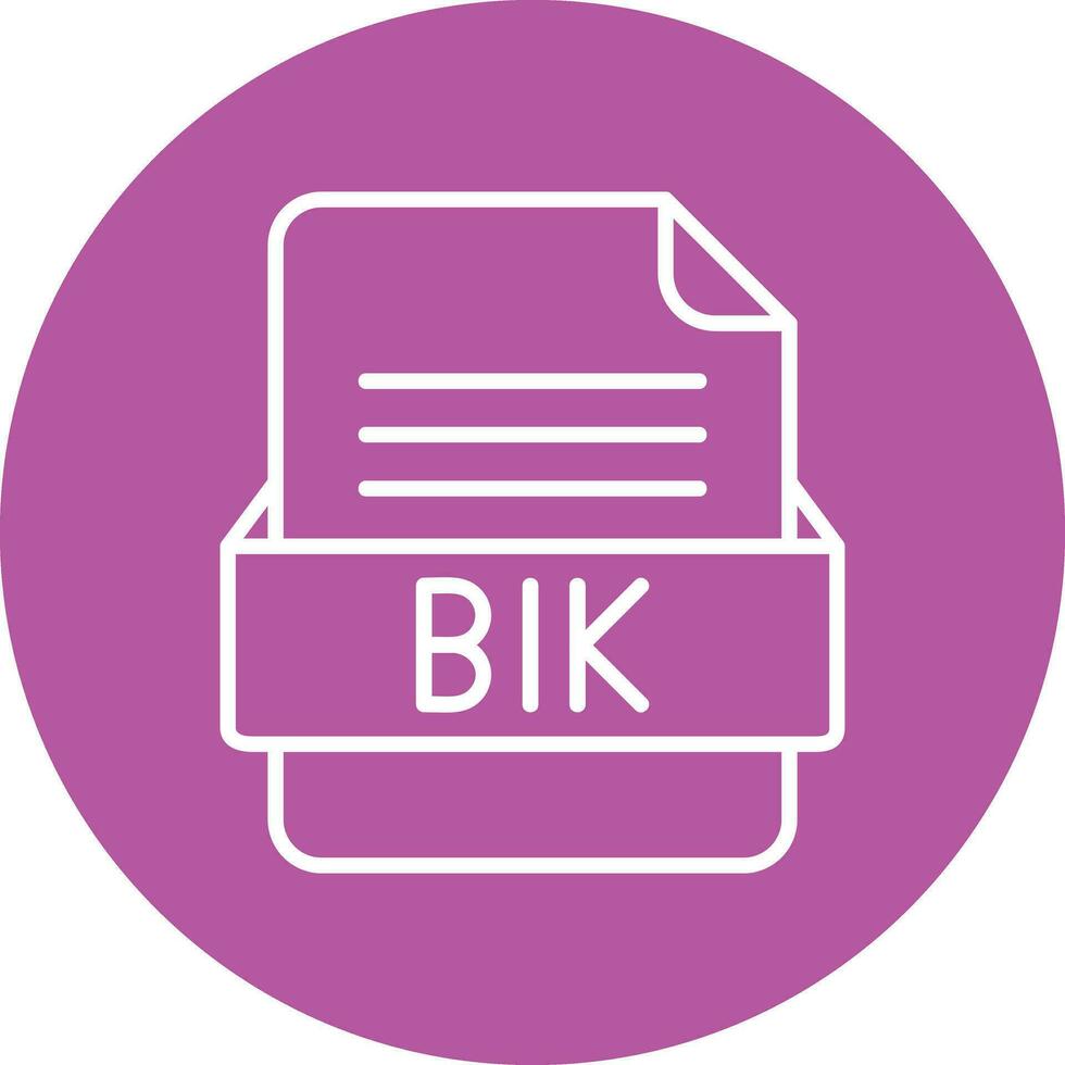 BIK File Format Vector Icon