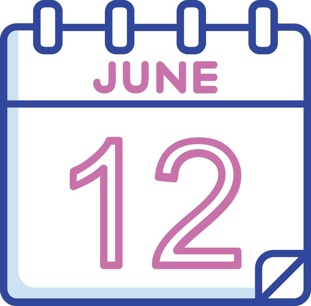 12 June Vector Icon