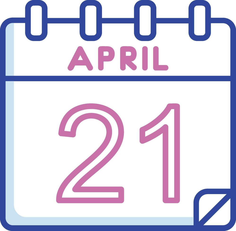 21 April Vector Icon