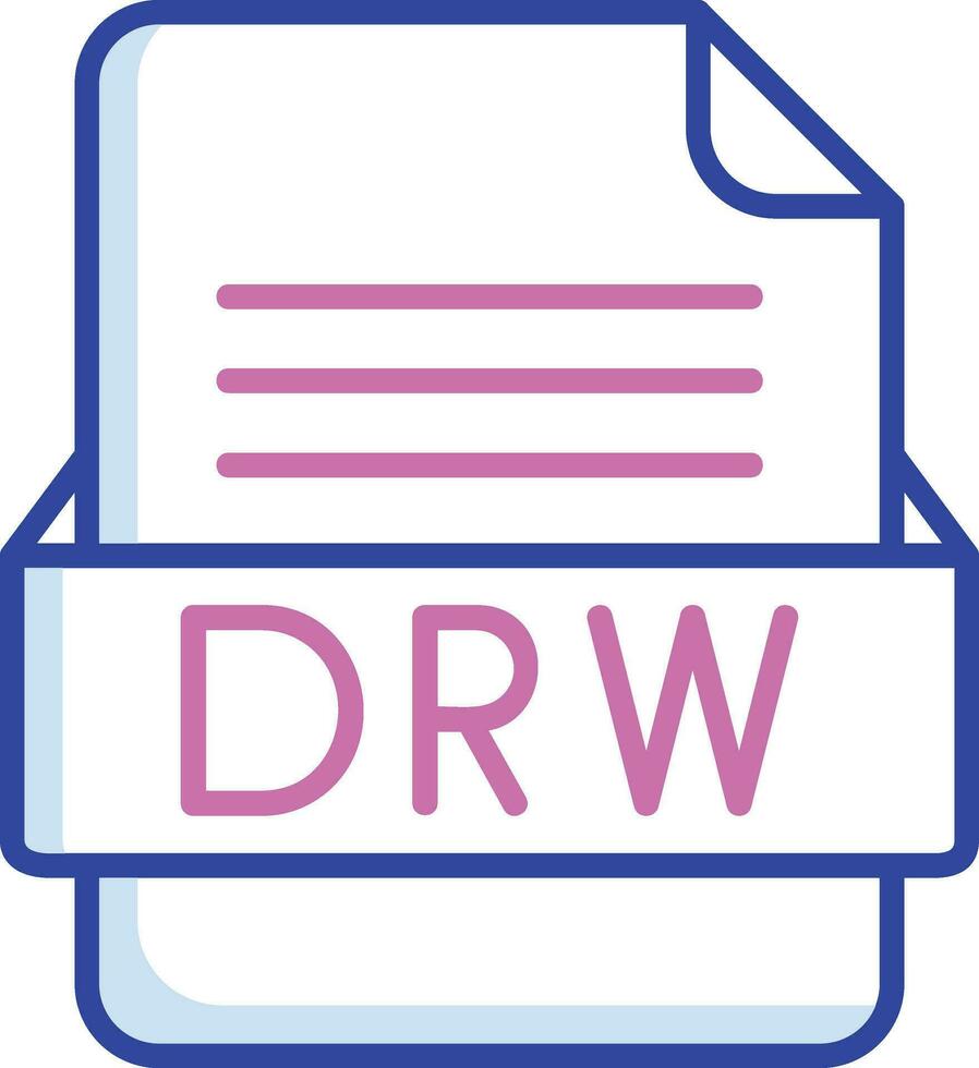 DRW File Format Vector Icon
