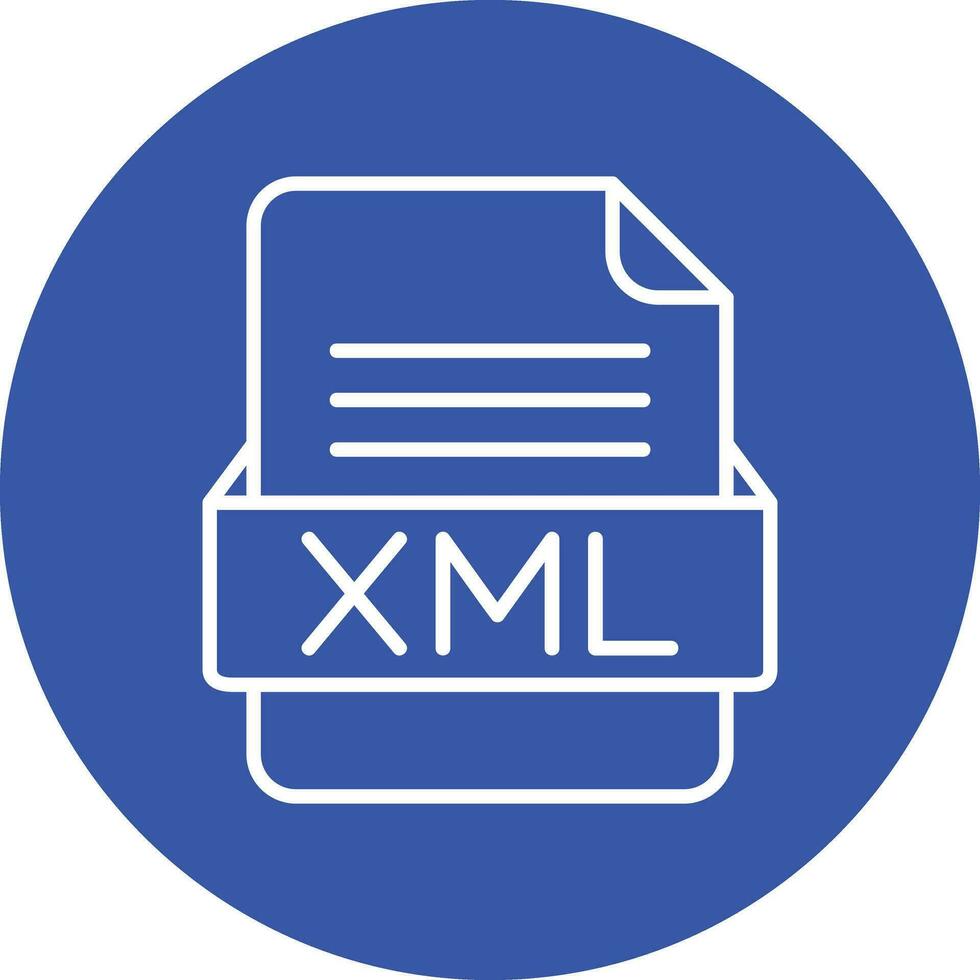 xml archivo formato vector icono