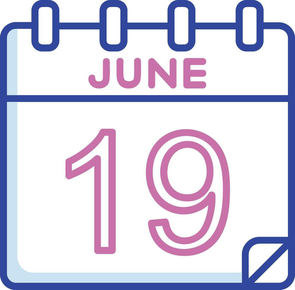 19 June Vector Icon