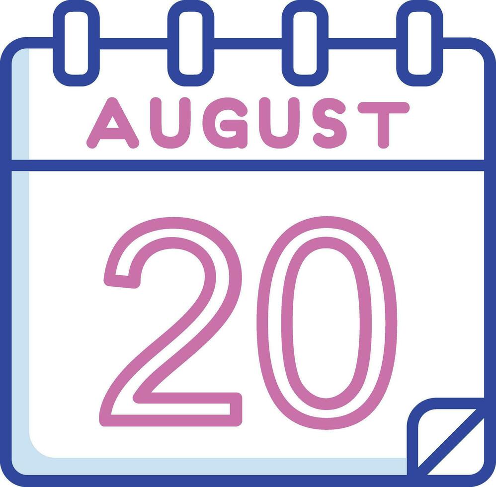 20 August Vector Icon