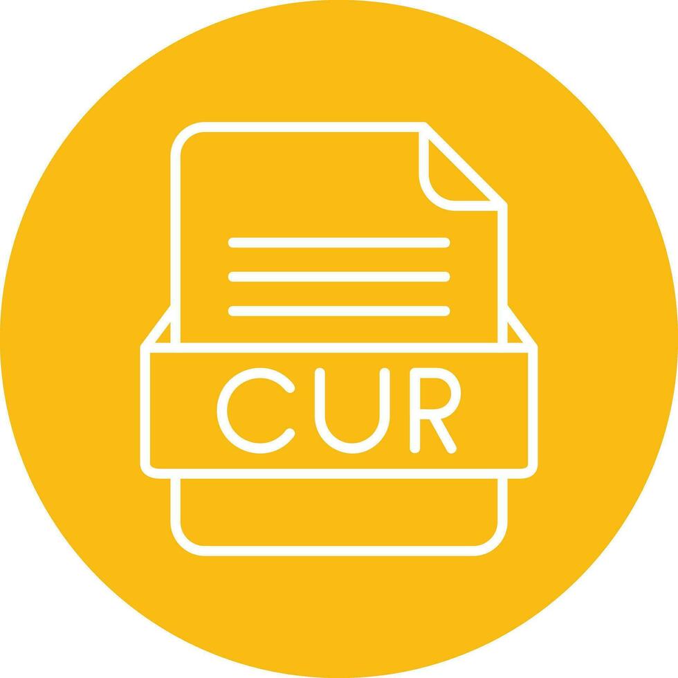 CUR File Format Vector Icon