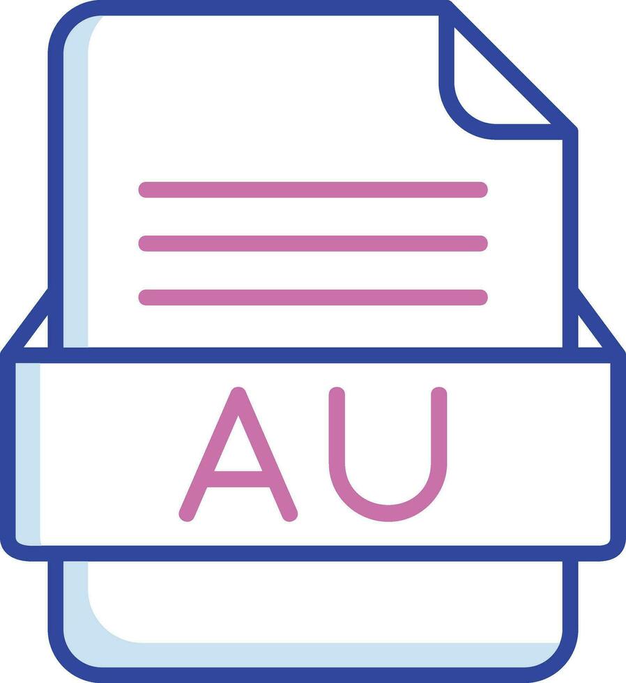 AU File Format Vector Icon