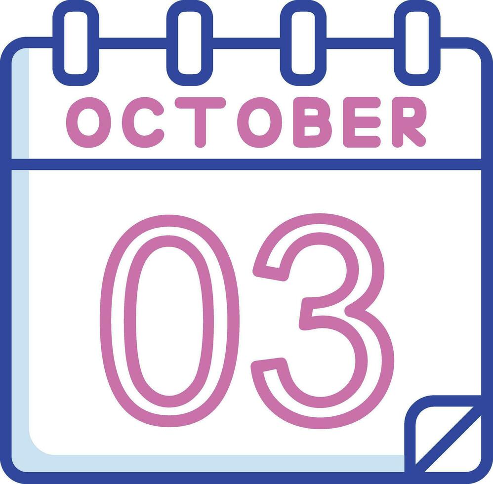 3 October Vector Icon