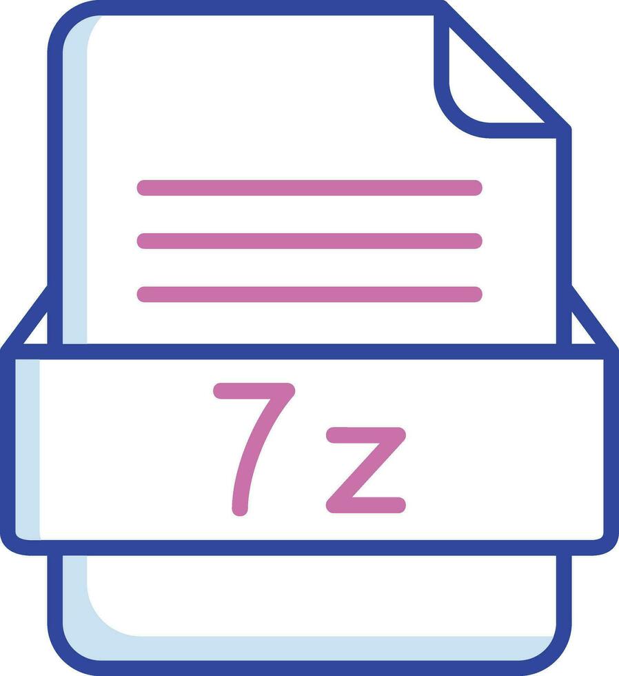 7z File Format Vector Icon