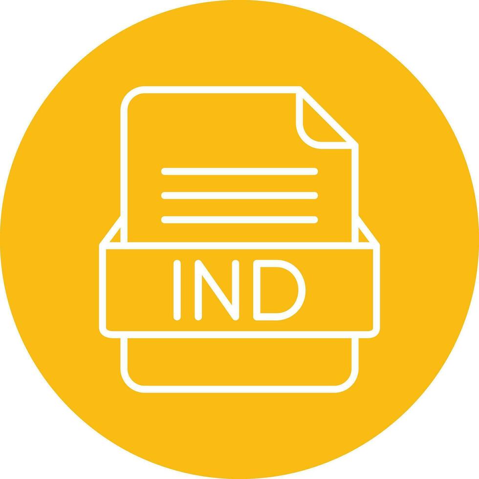 IND File Format Vector Icon