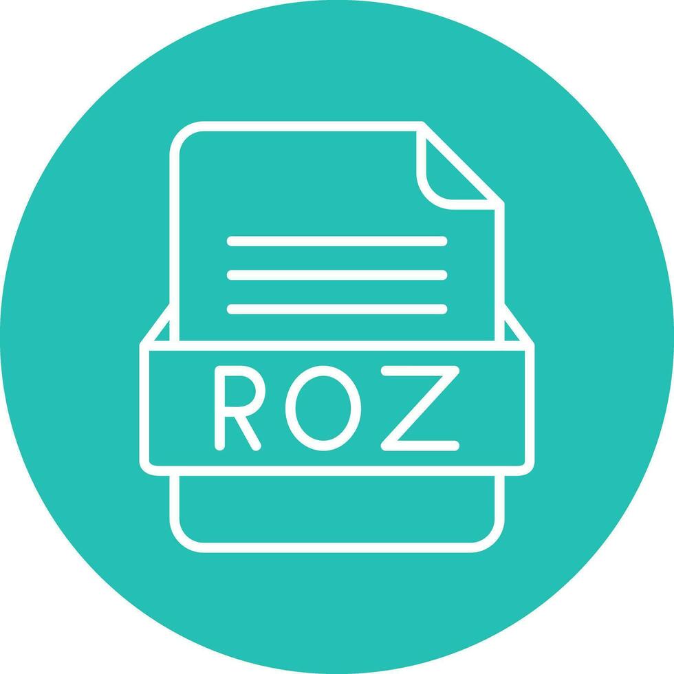 ROZ File Format Vector Icon