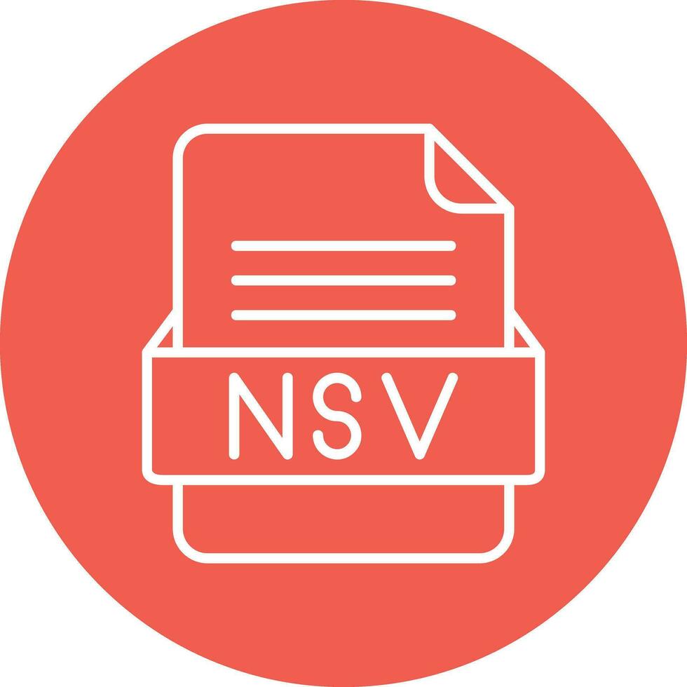 NSV File Format Vector Icon