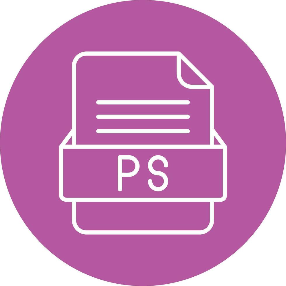 PS File Format Vector Icon