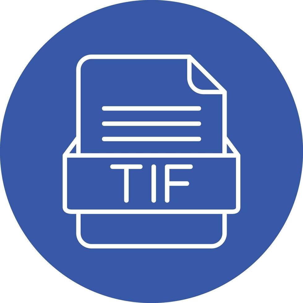 TIF File Format Vector Icon