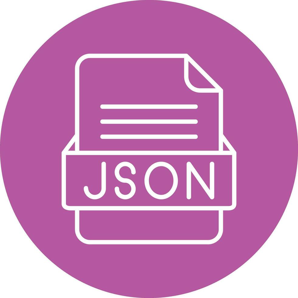 json archivo formato vector icono
