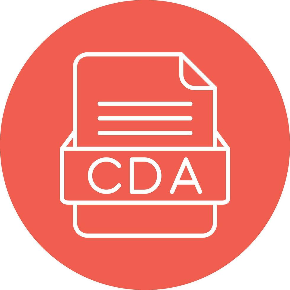 CDA File Format Vector Icon