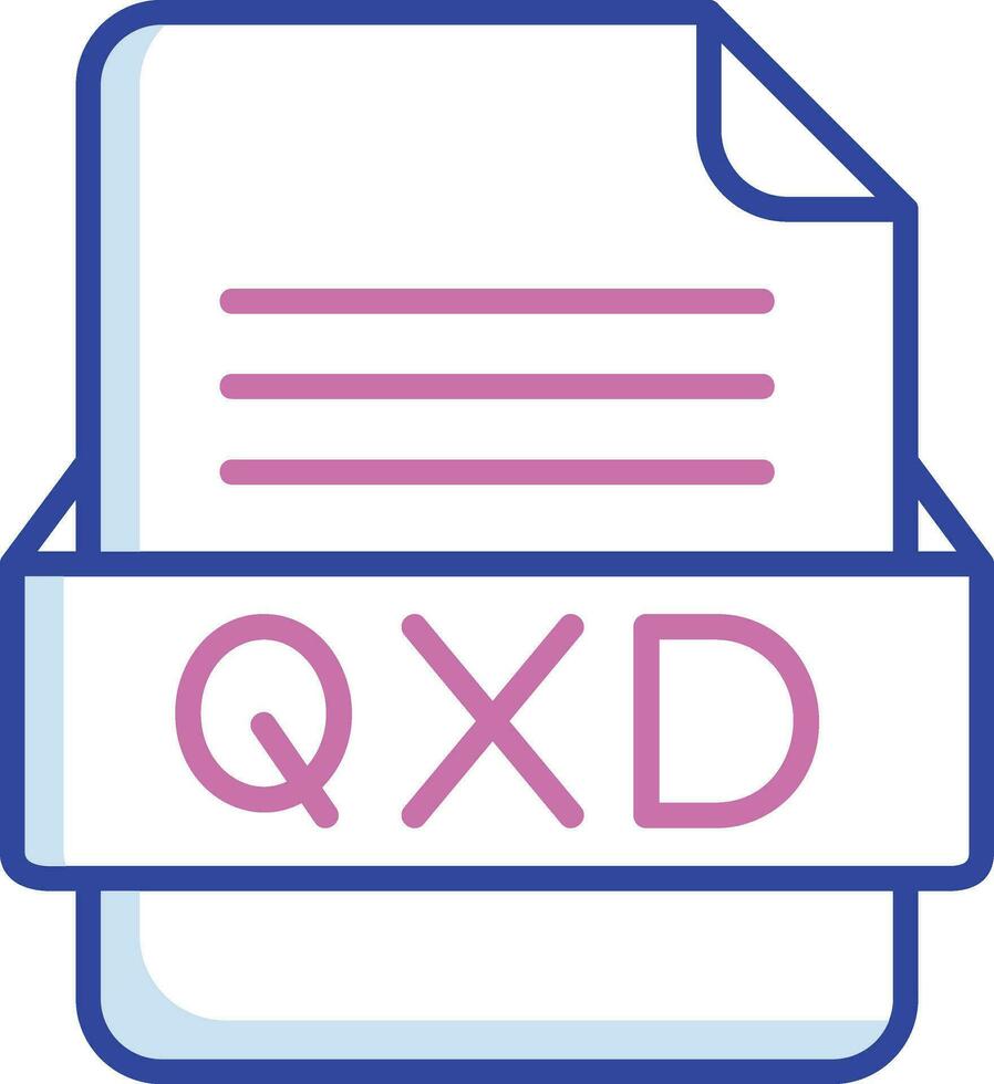 QXD File Format Vector Icon