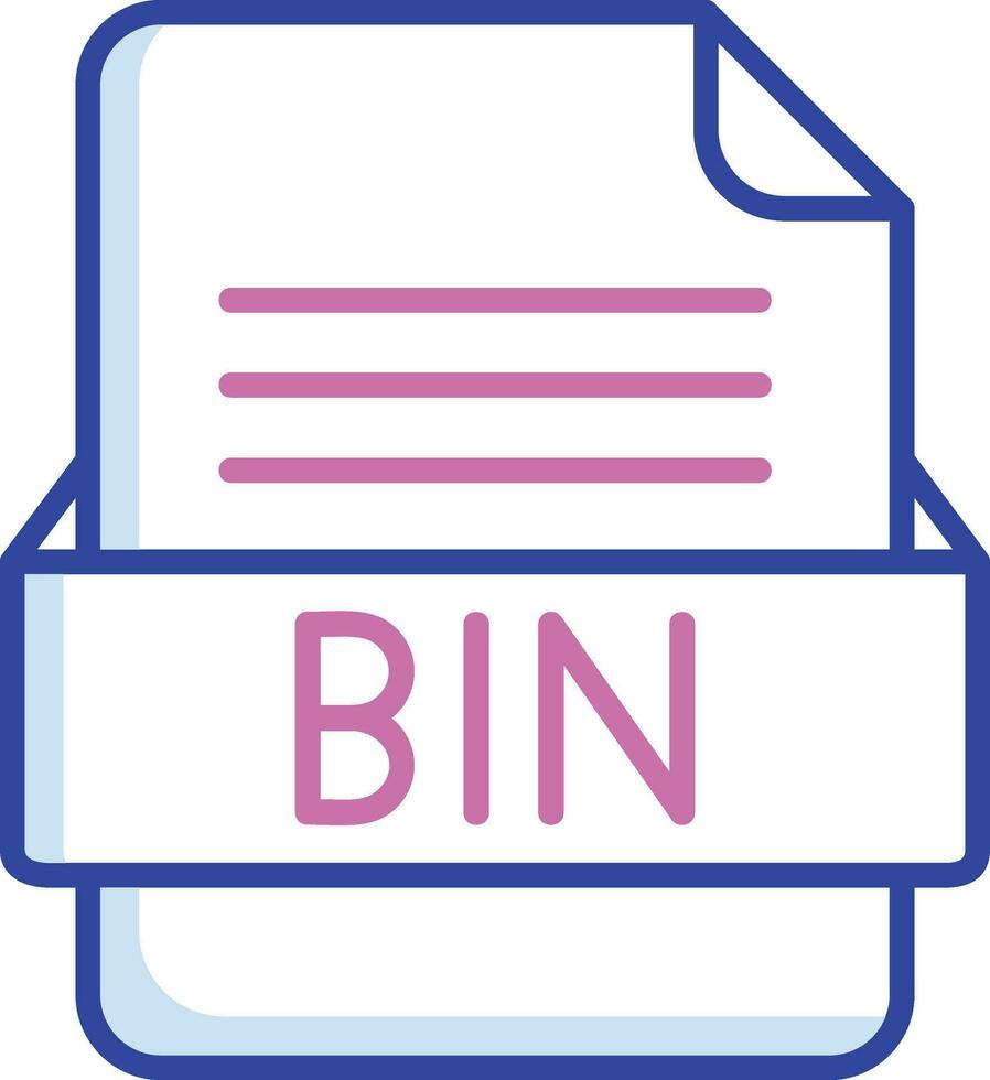 BIN File Format Vector Icon