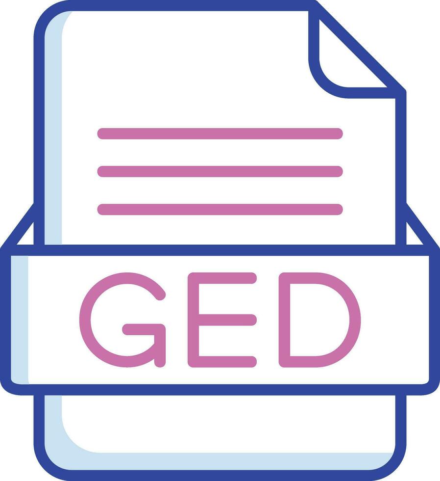 ged archivo formato vector icono