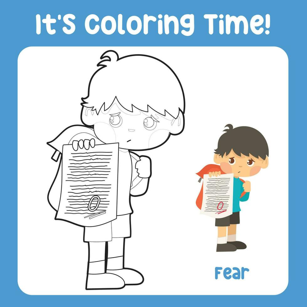 educativo imprimible colorante hoja de cálculo. colorante actividad para niños. vector contorno para colorante página.