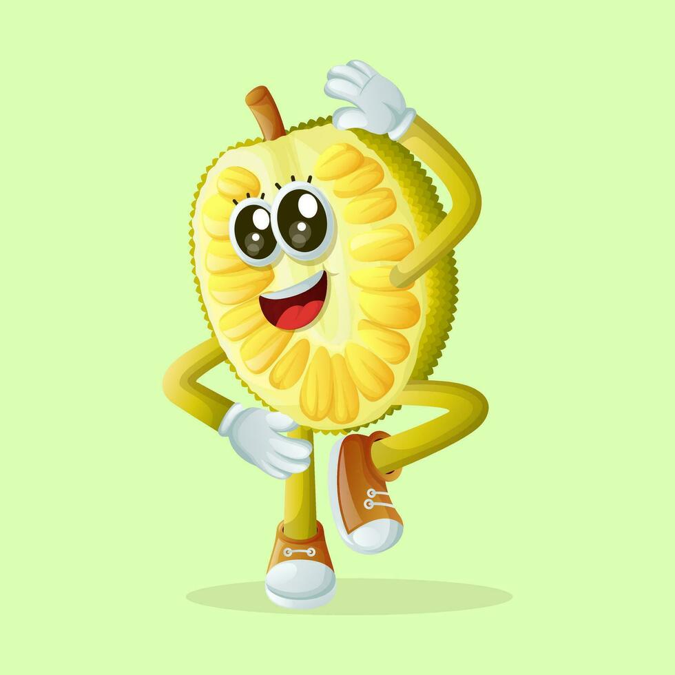 jackfruit character stretching vector