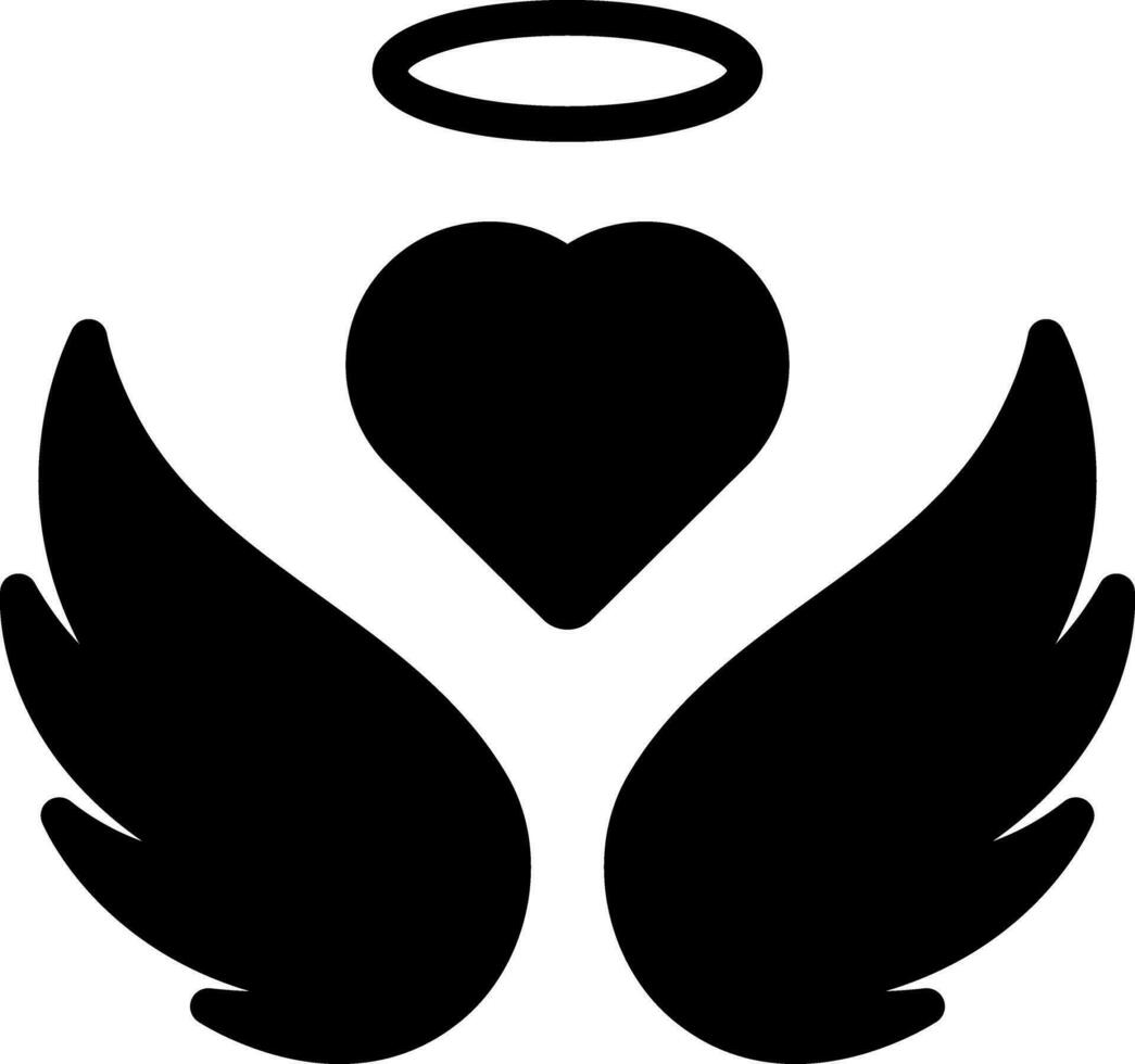 solid icon for angels vector
