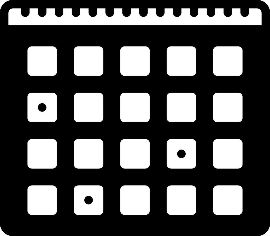 solid icon for cal vector