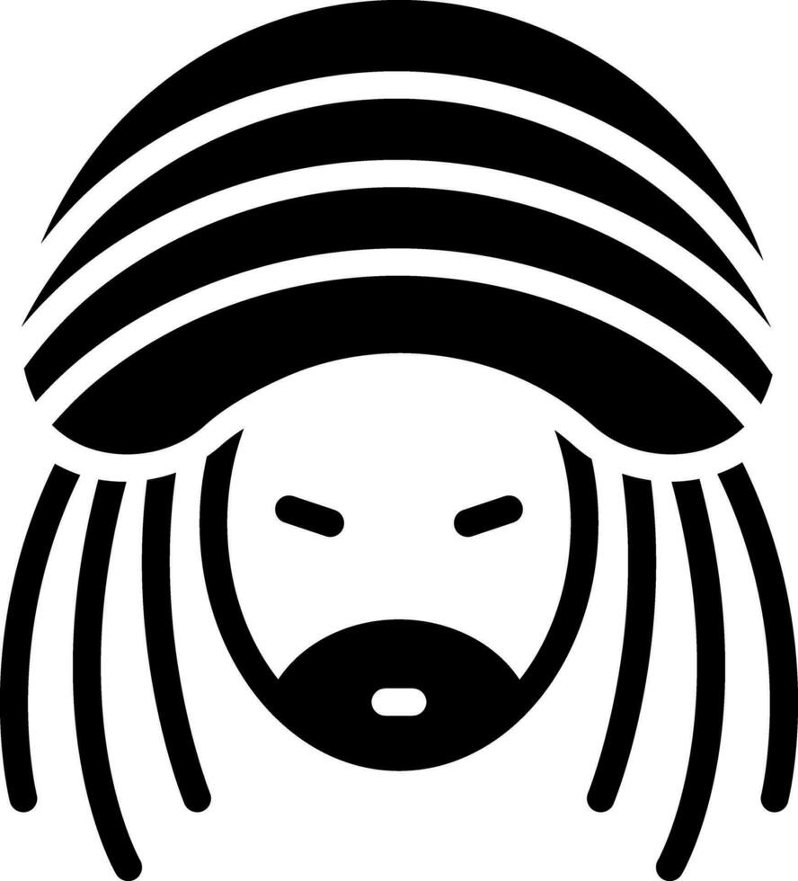 solid icon for reggae vector